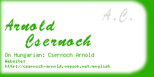 arnold csernoch business card